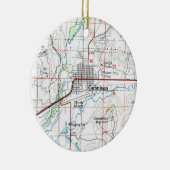Gunnison CO Topo Map Keramisch Ornament (Rechts)