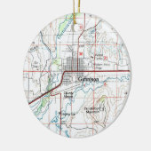 Gunnison CO Topo Map Keramisch Ornament (Links)