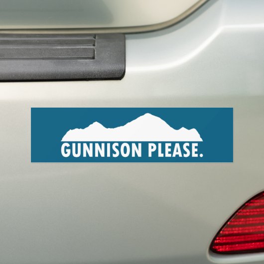 Gunnison Colorado alstublieft Bumpersticker (Op auto)
