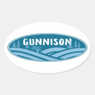 Gunnison Colorado buitenshuis Ovale Sticker