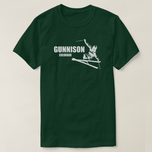 Gunnison Colorado Skier T-shirt (Design voorkant)