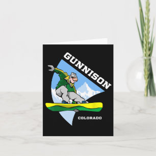 Gunnison Colorado Snowboarding Snowboarder Kinder  Kaart