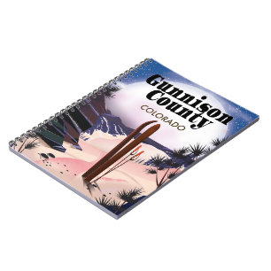 Gunnison county Ski reisposter. Notitieboek