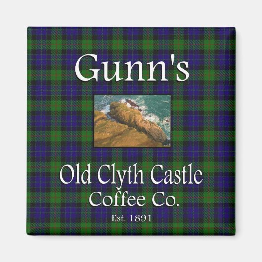 Gunn's Old Clyth Castle Coffee Co. Magnet Magneet (Voorkant)