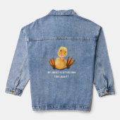 Gunny Denim Jas met Gele Eend Speelse Wink Denim Jacket (Achterkant)