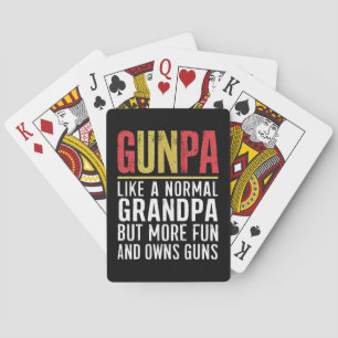 Gunpa als een normale opa, maar leuker en meer eig pokerkaarten