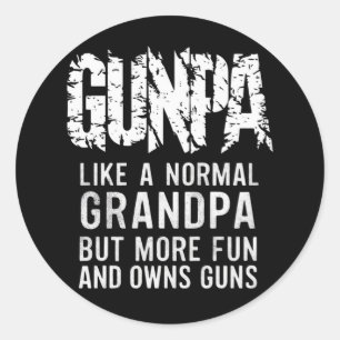 Gunpa als een normale opa, maar leuker en meer eig ronde sticker