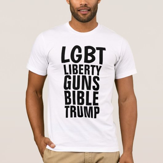 GUNS conservateurs LGBT Trump T-Shirts (Devant)