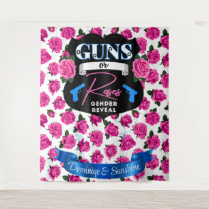 Guns of Rozen Roze/Blauw Geslacht Onthulling Baby  Wandkleed
