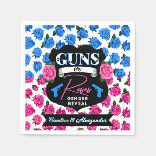 Guns of Rozen Roze Blauwe Geslacht Onthulling Badg Servet
