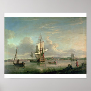 Gunship on the Thames of Woolwich Poster