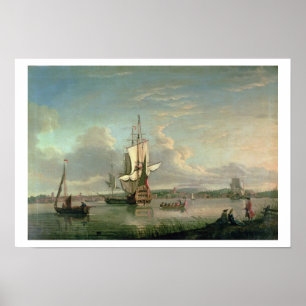 Gunship on the Thames of Woolwich Poster