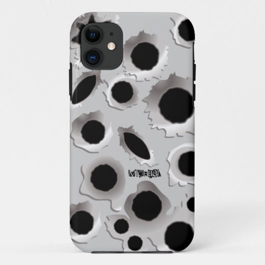 GunShots Holes Funny iPhone 5 Hoesje (Achterkant)