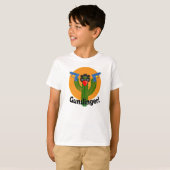 Gunslinger Cactus Design - Kinderen Basic T-Shirt (Voorkant volledig)