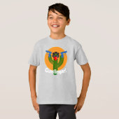 Gunslinger Cactus Design - Kinderen Basic T-Shirt (Voorkant volledig)