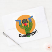 Gunslinger Cactus Design - Stickers Carré, Glossy (Enveloppe)