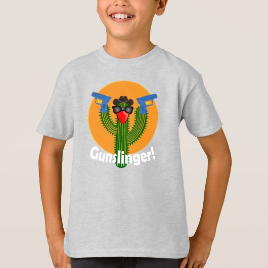Gunslinger Cactus Design - T-shirt de base pour en (Devant)