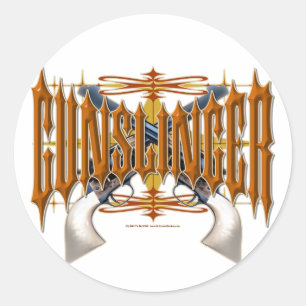 Gunslinger Ronde Sticker
