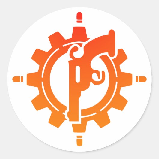 Gunslinger Sharpschutter Sniper Gunner DnD Ronde Sticker (Voorkant)