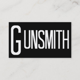 Gunsmith Black Eenvoudig Visitekaartje