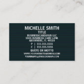 Gunsmith Elegant Stripe Carte de visite (Dos)