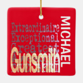 Gunsmith Extraordinaire CUSTOM Keramisch Ornament (Achterkant)