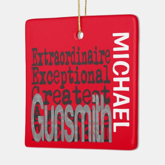 Gunsmith Extraordinaire CUSTOM Keramisch Ornament (Links)