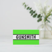 Gunsmith Neon Green Visitekaartje (Staand voorkant)