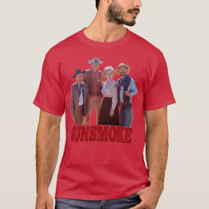 Gunsmoke Groepsfoto Klassieke Western grappig T-shirt