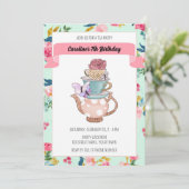 Gunstige Thee Partij Uitnodiging (Staand voorkant)