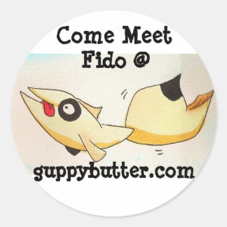 Guppy boter kom Fido Sticker ontmoeten