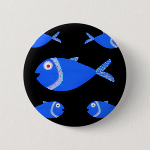 Guppy Fish Ronde Button 5,7 Cm