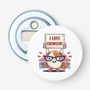 Guppy's en scheikunde leuk vinden button flesopener