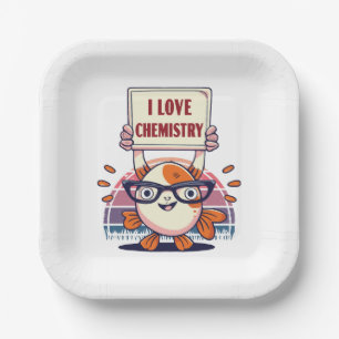 Guppy's en scheikunde liefhebben papieren bordje