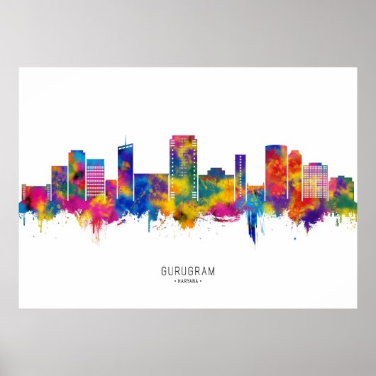 Gurgaon Haryana Skyline Poster (Voorkant)