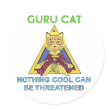 Guru Cat Niets Koele stickers