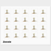 Guru Meditating Square Sticker (Vel)