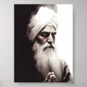 Gurū Nānak Abstract portret - Sikh Poster (Voorkant)