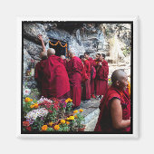 Guru Rinpoche, Pharping Cave, Monks - Nepal Magneet (Voorkant)