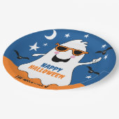 Gus de Ghost Halloween Schattige Kinder Papieren Bordje (Gekanteld)
