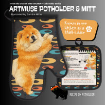 GUS GUS -CHOW DOG Ovenwant & Pothouder