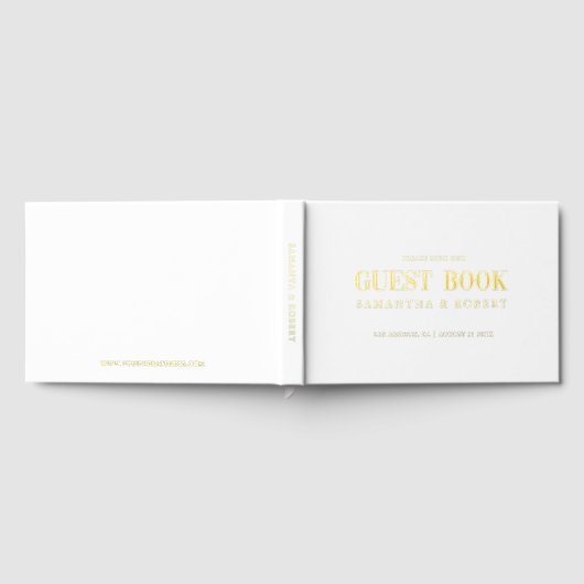 Gust Book Eenvoudig aangepast typografisch ontwerp Gastenboek (Volledig)