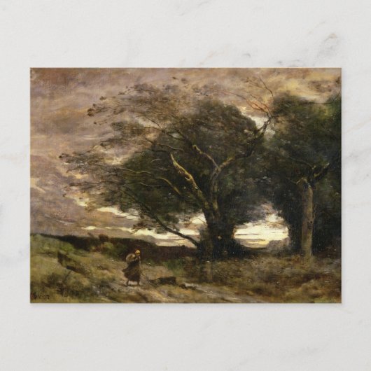 Gust of Wind, 1866 Briefkaart (Voorkant)