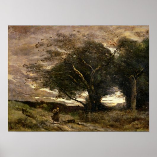 Gust of Wind, 1866 Poster (Voorkant)