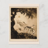 Gust Of Wind beroemd gemaakt door Louis Icart Briefkaart (Voorkant)