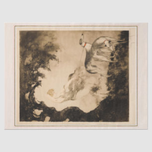 Gust Of Wind beroemd gemaakt door Louis Icart Tissuepapier