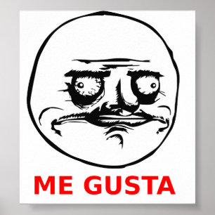 Gusta Face met tekst Poster