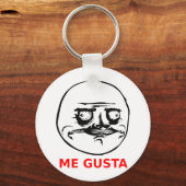 Gusta Face met tekst Sleutelhanger (Voorkant)