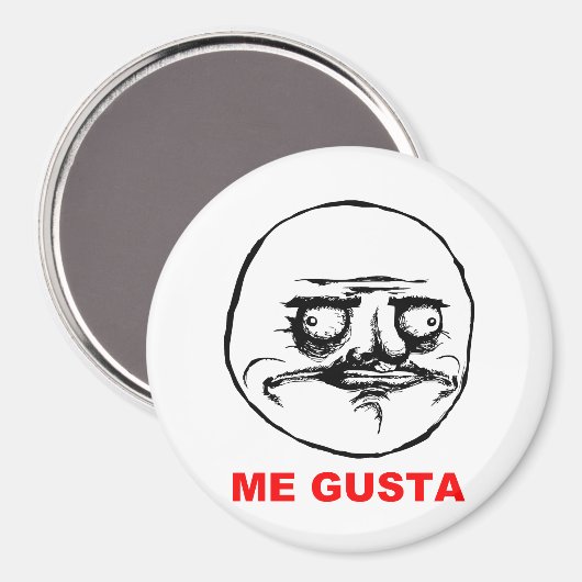 Gusta Rage Face Meme Magneet (Voorkant / Achterkant)