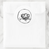 Gusta Rage Face Meme Ronde Sticker (Tas)